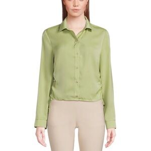 JUNIORS CINCH SIDE SATIN SHIRTS